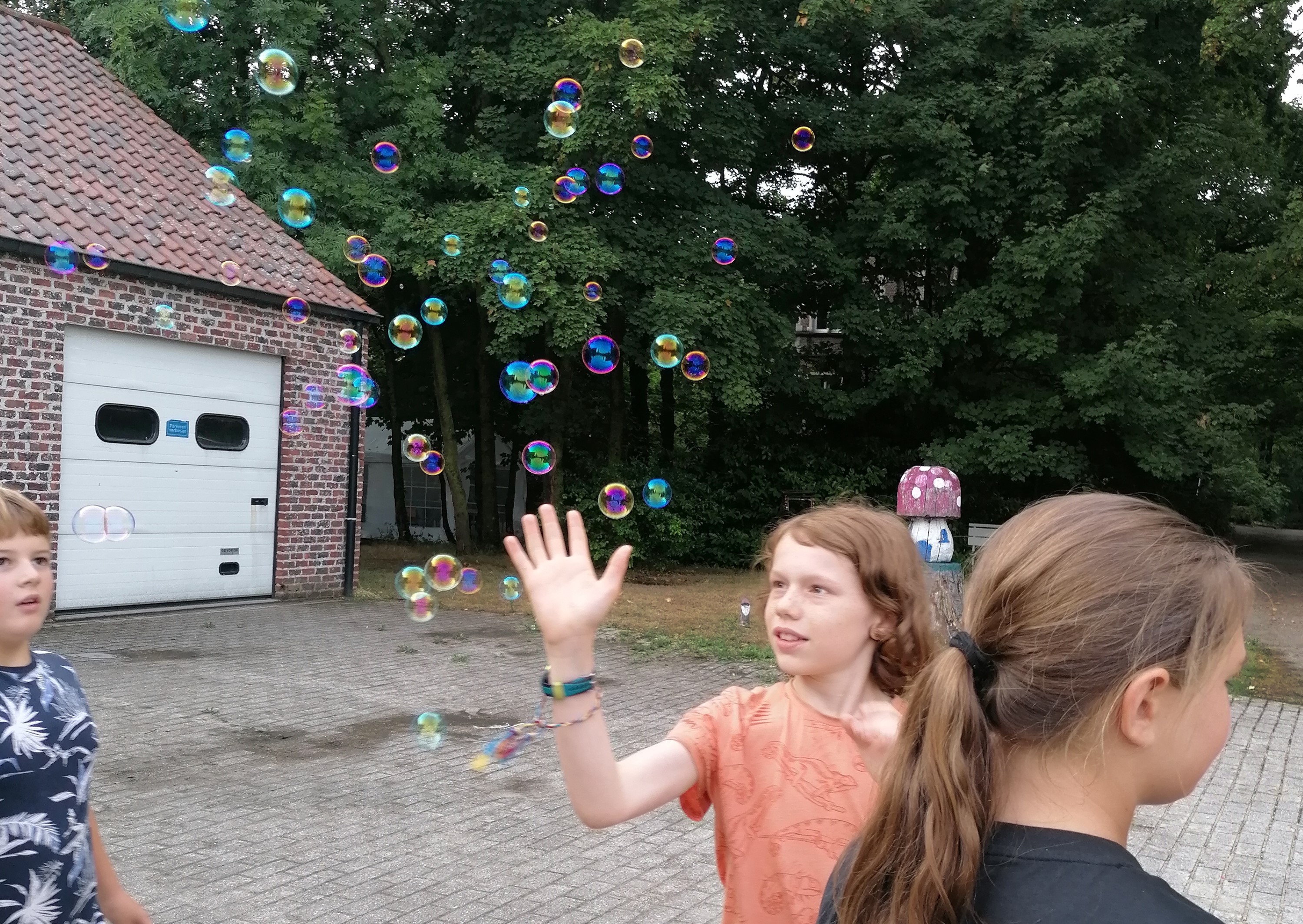 Kids met zeepbellen
