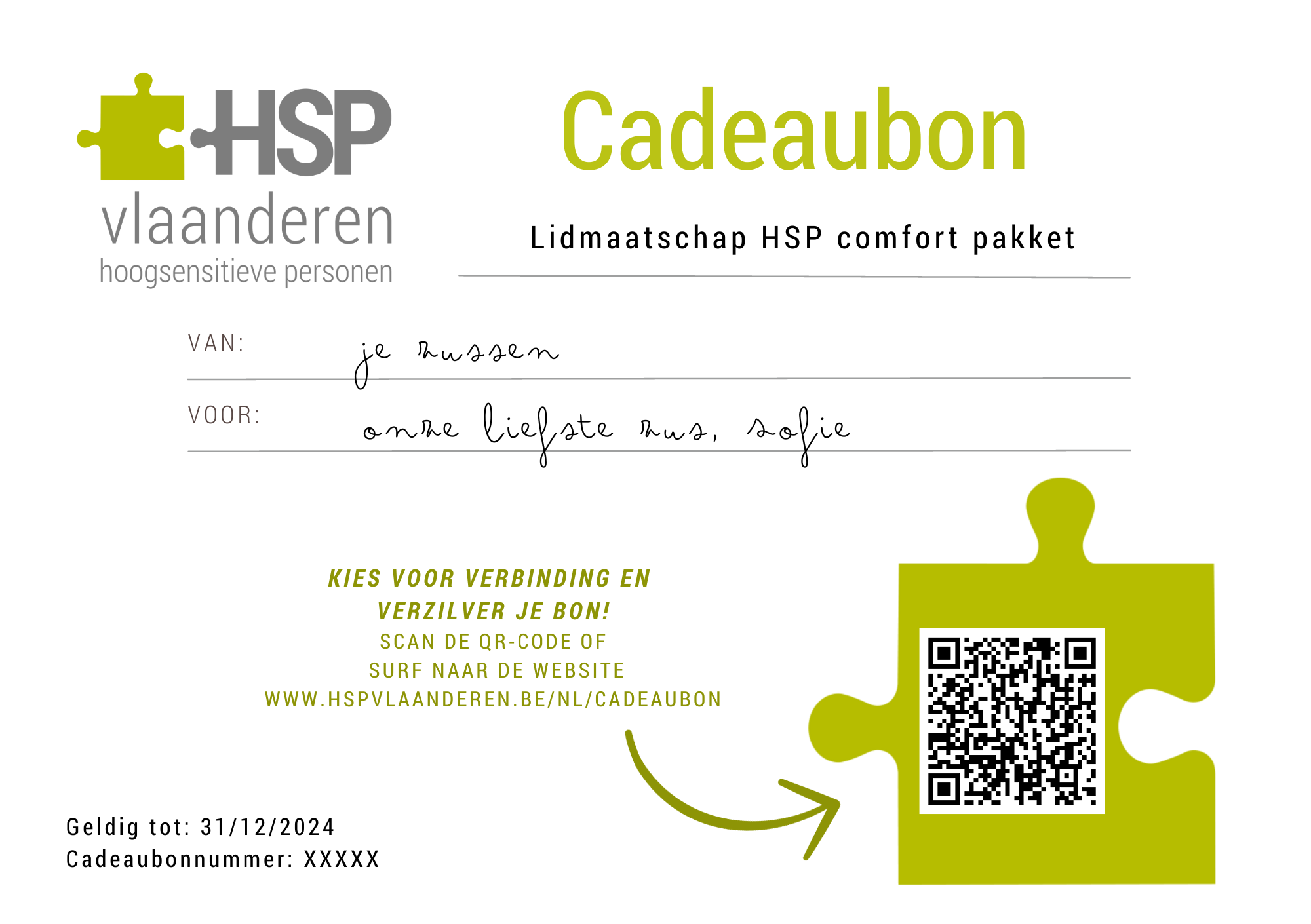 Cadeaubon voorbeeld